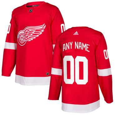Men%27s Detroit Red Wings Custom Red Home 2017-2018 adidas Hockey Stitched NHL Jersey